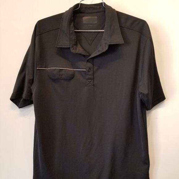 AUR Mens Black Polo or Rugby Shirt Long Sleeve Short Sleeve Collar Shirt Size XL - Picture 5 of 10